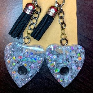 Handmade ouija planchette earrings